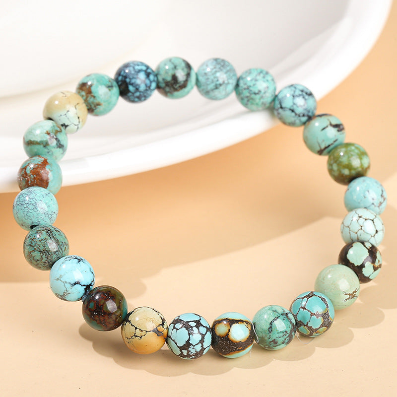 Natural raw ore Hubei turquoise bracelet