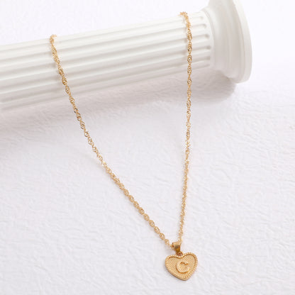 Hot selling heart letter necklace