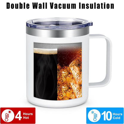 Vacuum water cup can be printed with logo.