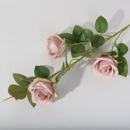 3 small Paris rose artificial flowers