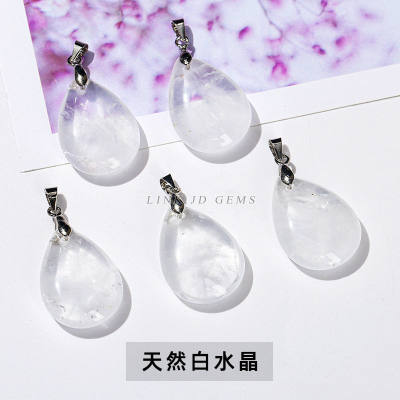 18 * 25 natural stone crystal jade water drop pendant