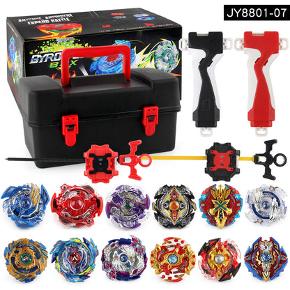 12-Piece Burst Spinning Top Attack Set with Dual Launchers, Battle Tops Toolbox Gift