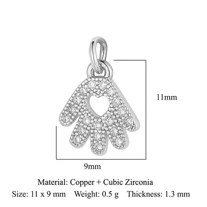 Cobra small fish copper zircon pendant.