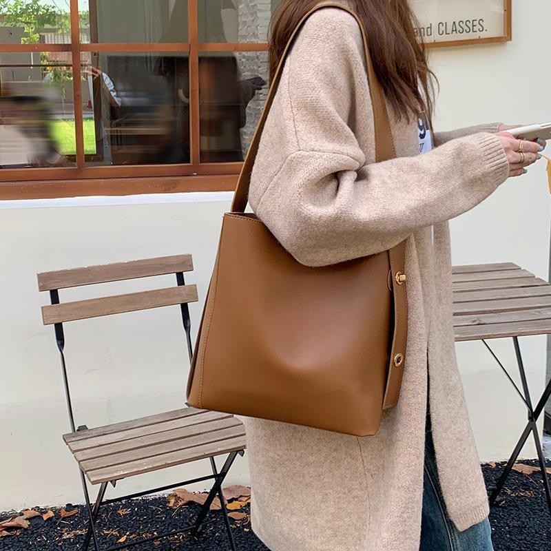 Women's Korean style shoulder bag bucket bag