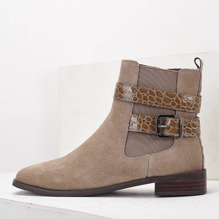 Microfiber suede boots