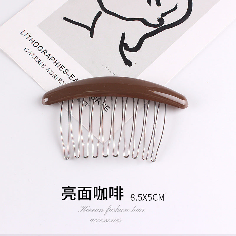 Frosted metal hair comb