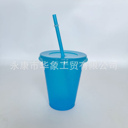 Popular pp glitter plastic cup 16oz