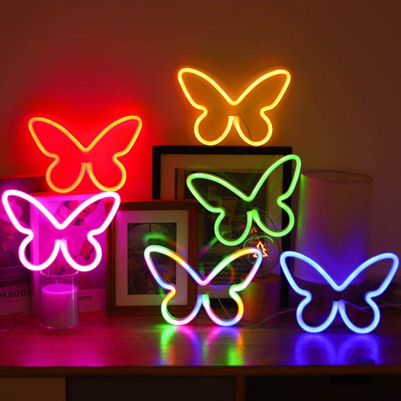 LED neon butterfly modeling light night light