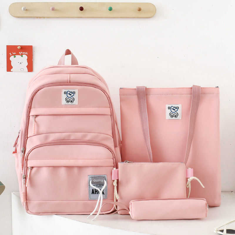 Casual large capacity schoolbag, middle school student backpack