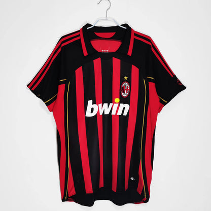 06-07 AC Milan Retro Kak¨¢ Gattuso Maldini Inzaghi Pirlo Long Short Sleeve