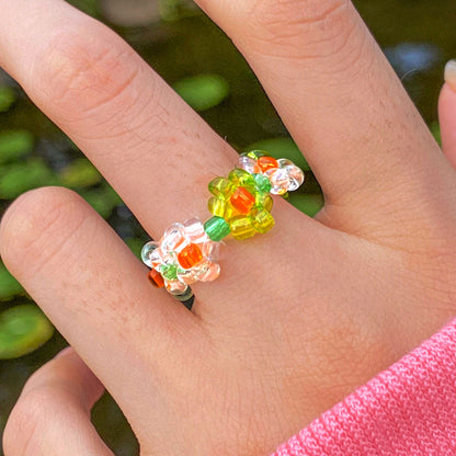 Colorful Stretch Crystal Bead Ring