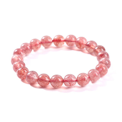 Strawberry crystal bracelet Tourmaline bracelet Garnet crystal bracelet