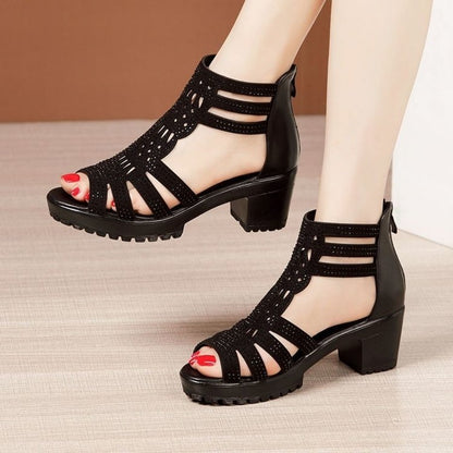 Women's thick heel heightening sandals