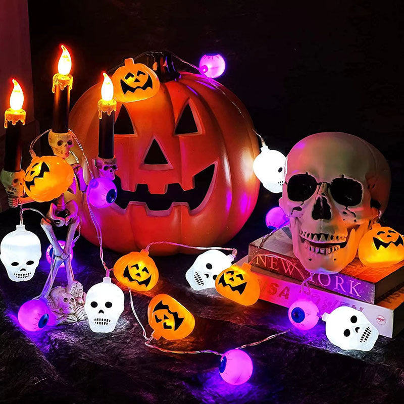 Cadena de luces LED de Halloween para decoración navideña al aire libre 