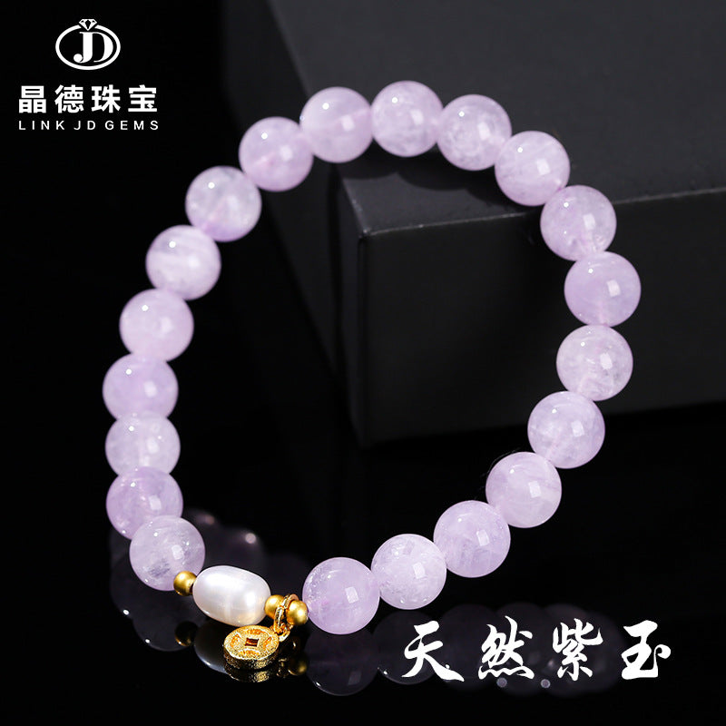 Natural Purple Jade Baroque Pearl Bracelet