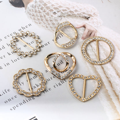 Silk scarf buckle accessories buckle diamond buckle accessories