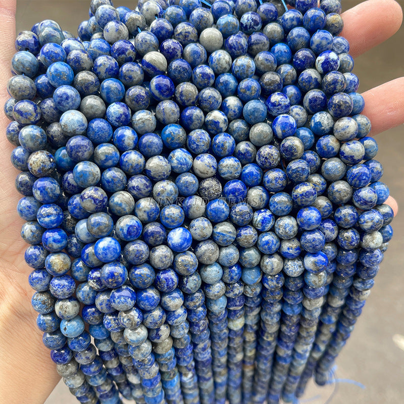 Natural Afghan lapis lazuli round beads loose beads