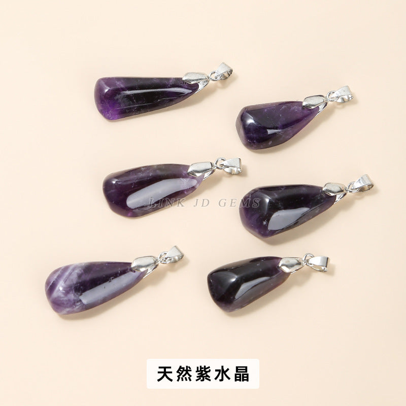 Crystal irregular rough stone pendant