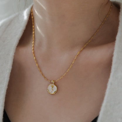 Golden Rose Fritillary Necklace