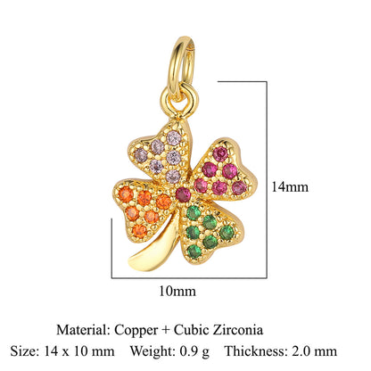 Butterfly Bee Elephant Copper Zircon Pendant