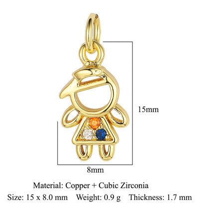 Virgin of the Cross Copper Zircon Pendant