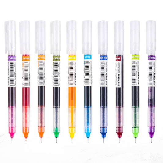 Color neutral straight liquid ballpoint pen