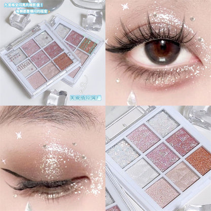 Transparent Nine-Color Acrylic Eyeshadow Palette