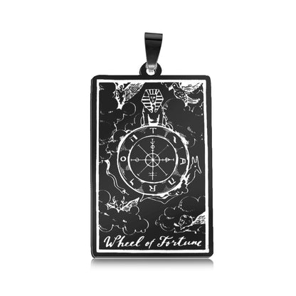 5 pcs/bag gun black tarot brand titanium steel pendant