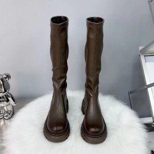 Long thick-soled boots for women