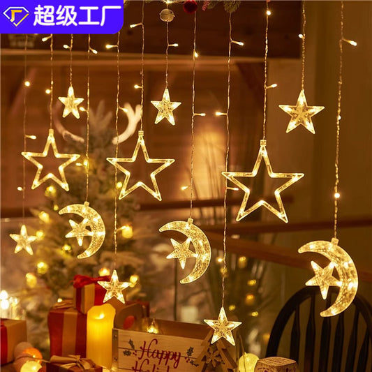 Moon Holding Star Lamp Moon Companion Star Lamp Star Moon String Lights