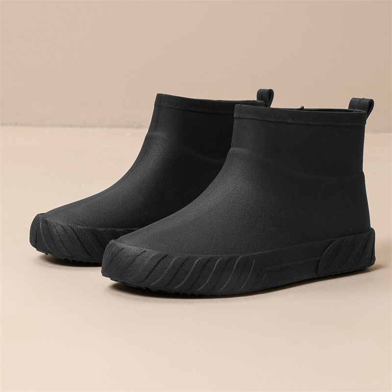 Solid color rain boots non-slip and waterproof