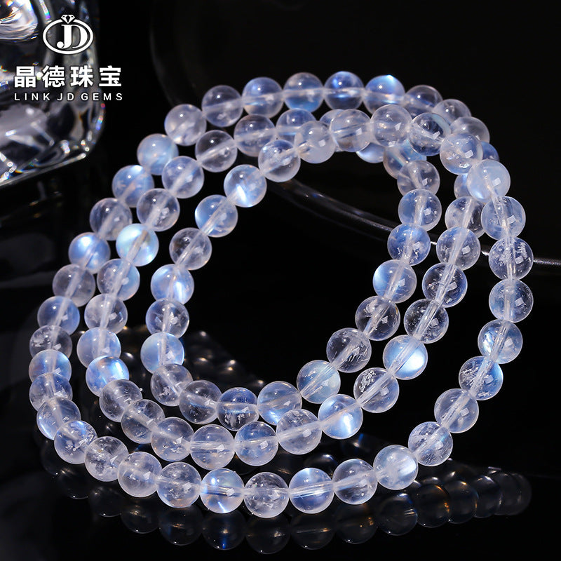 Pulsera multicírculos de luz de luna azul natural 7A 