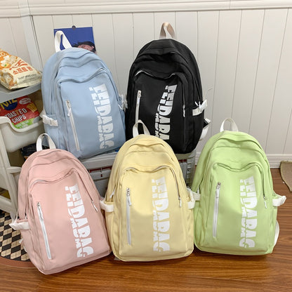 Backpack letters junior high school students schoolbag