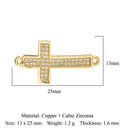 Eyes Angel Cross Copper Zircon Pendant