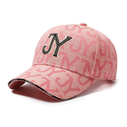 Korean Letter Soft Brim Sun Protection Baseball Cap