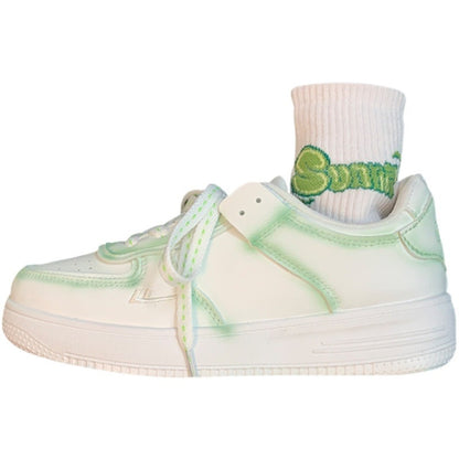 New mint green casual sneakers