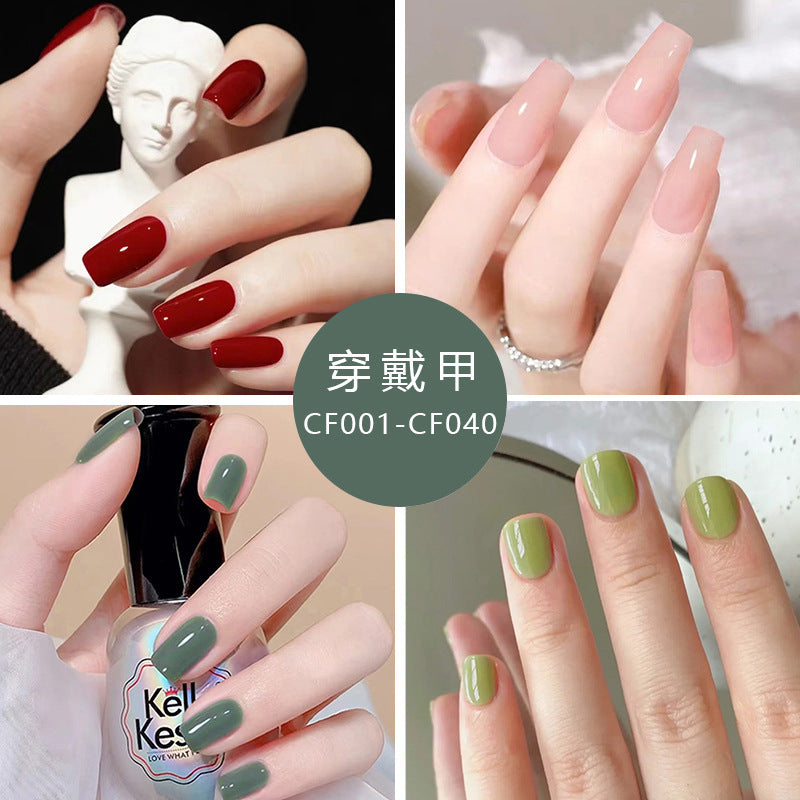 Glossy Solid Color Square Nails