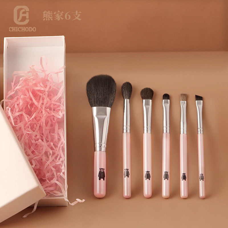 CZ 6-Piece Pink Makeup Brush Set