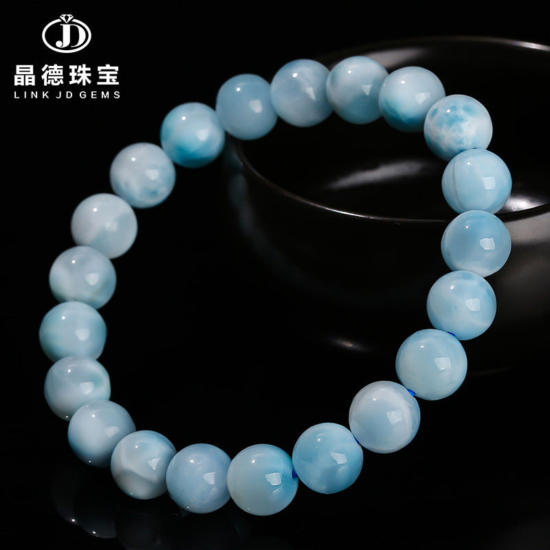 7A natural sea pattern stone bracelet