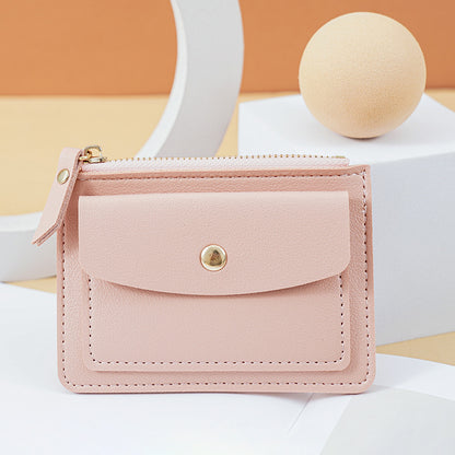 Zipper buckle card bag wallet