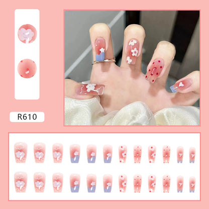 Blush Cloud Soft Girl Nails