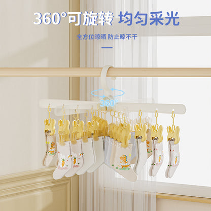 Baby Clothes Hanger with Cloud Clip Storage