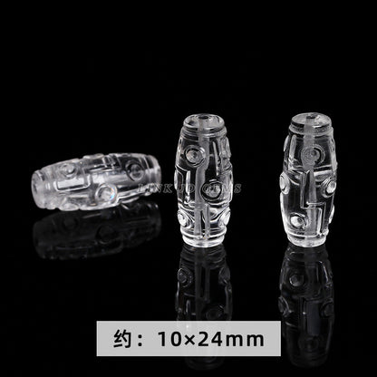 Natural white crystal jewelry accessories loose bead engraving