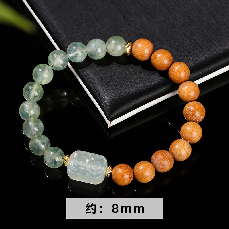 5A Natural Grape Stone Barbie Sandalwood Bracelet