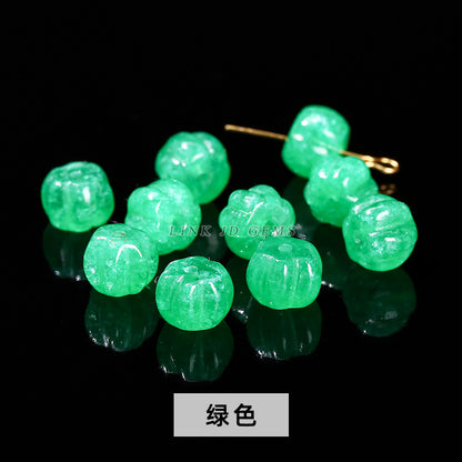 6*8mm color chalcedony pumpkin beads loose beads