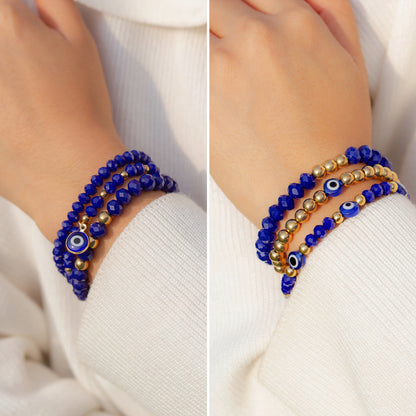 Blue eye beaded bracelet