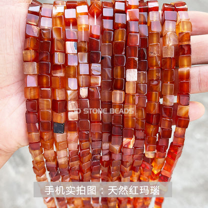 6Mm square loose bead crystal jade