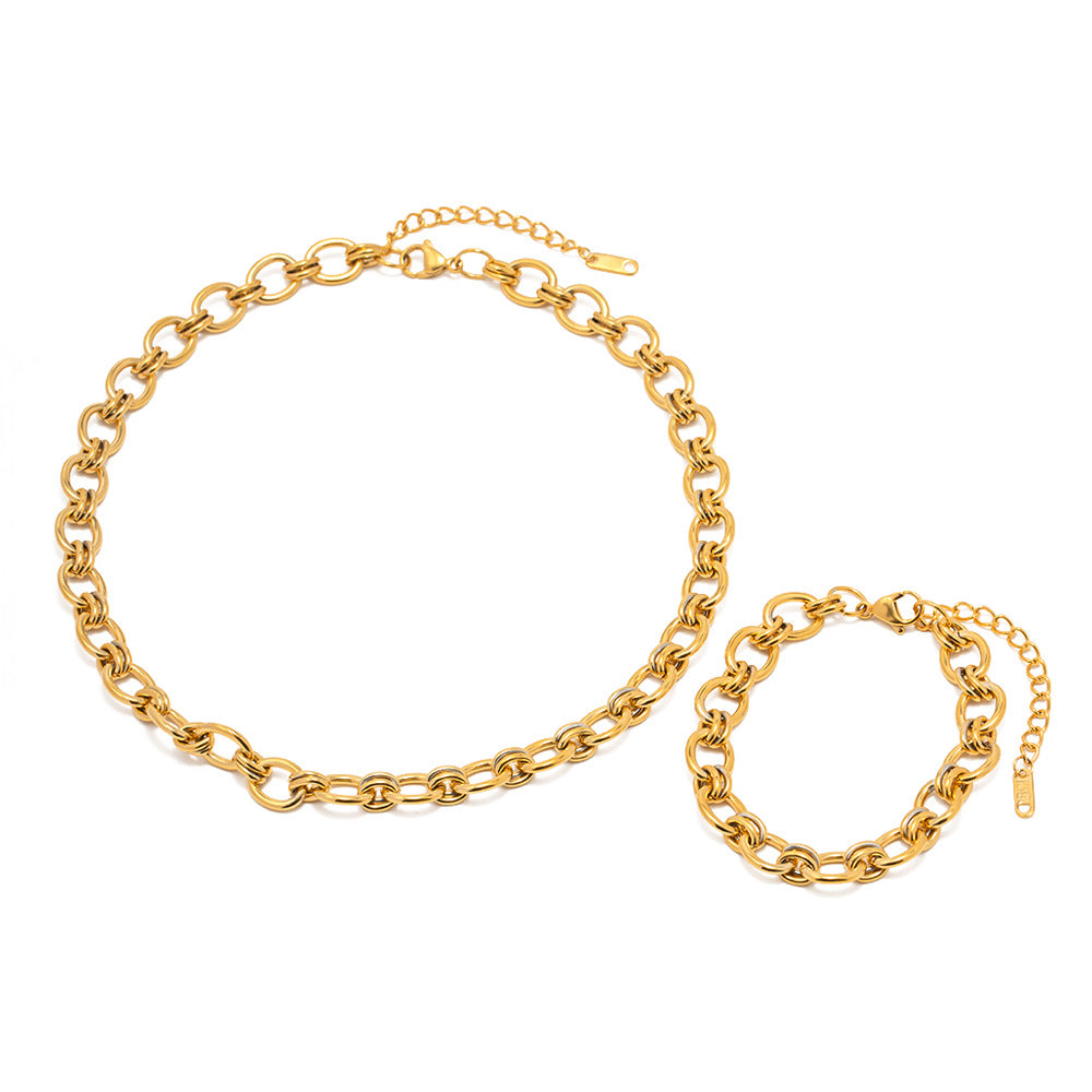 Gold chain stainless steel bracelet