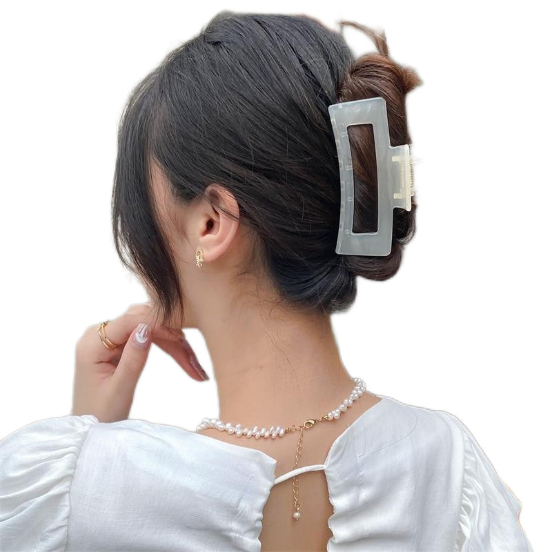 oversized hairpin acrylic disc hair grab clip