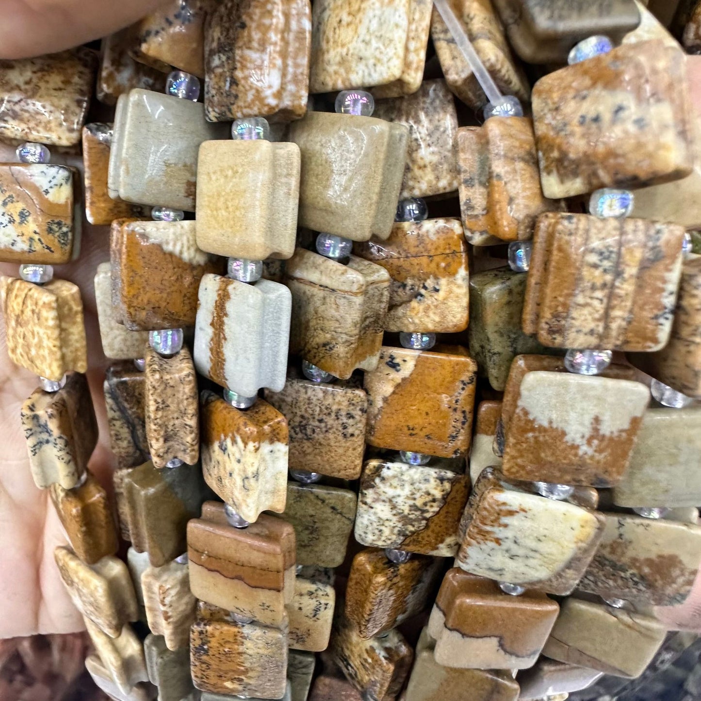 Crystal square shaped beads loose beads